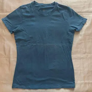 갭 GAP 스트레치 stretch 반팔 T셔츠 스카이블루 블루 파랑 U넥