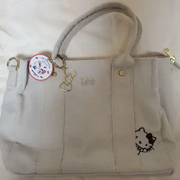 Lee 헬로키티 코듀로이 자수 스퀘어 토트
