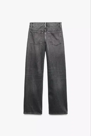 ZARA TRF 와이드 레그 미드 라이즈 진 카본 그레이 사이즈 36