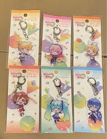 VOCALOID 100엔샵 콜라보 아크릴 키링 6개 컴플리트 세트