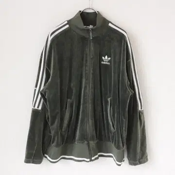 adidas 트랙 자켓 L 사이즈 그린 벨로아 트레포일