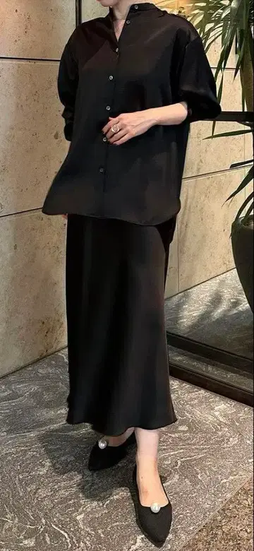 [ UNFILO ] 새틴 셋업 S 사이즈