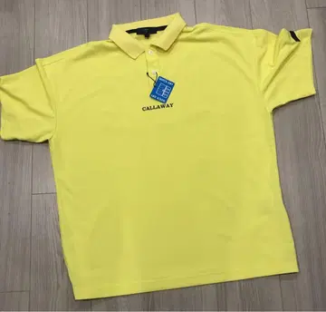 새상품 캘러웨이 골프웨어 피케 셔츠 반팔 남성용 Callaway 노랑