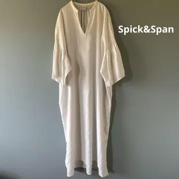 Spick&Span 화이트 셔츠 원피스 롱