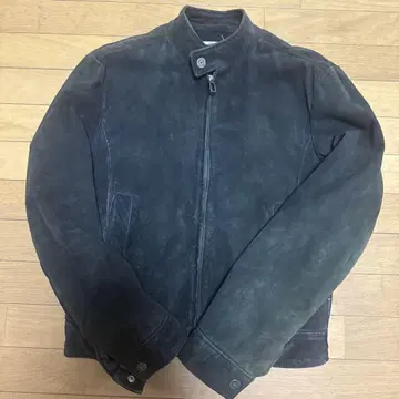 Armani Jeans 블랙 가죽 자켓 S