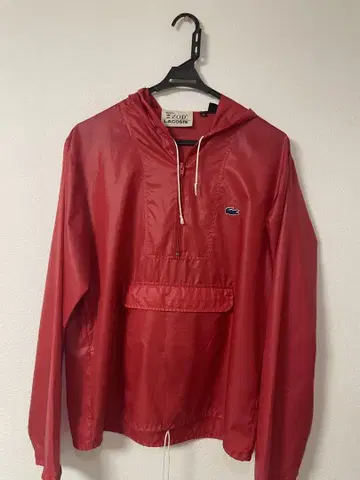 [ 라코스테 70s IZOD 아노락 ] 나일론 자켓 M 빨간색 구제 의류