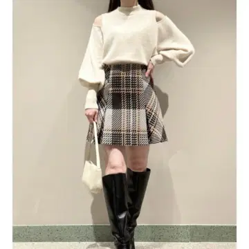 [ 새상품 ] SNIDEL 로빙 체크 미니 스커트