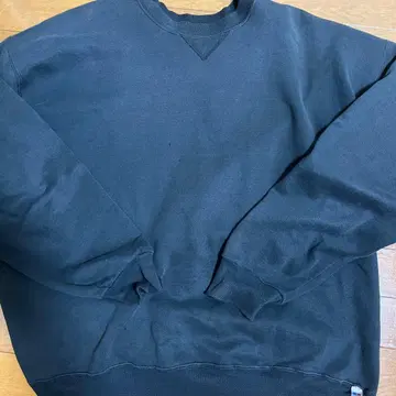 90s 러셀 애슬레틱 맨투맨 블랙 무지 usa제