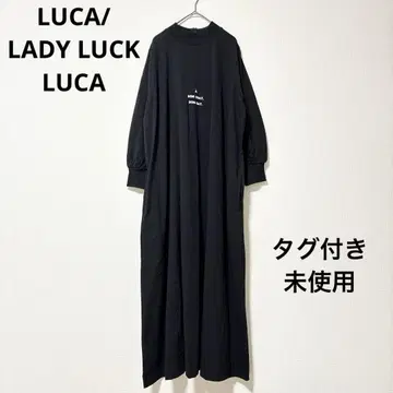 택 포함 미사용 LUCA/LADY LUCK LUCA 롱 원피스 블랙