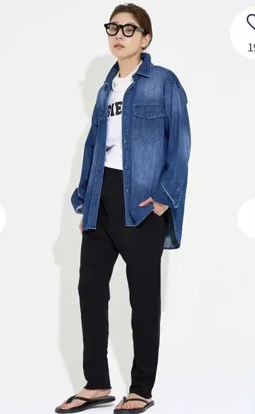 완판! Lazo_n33 라소에누 서티스리 8oz 바지 데님 셔츠 M