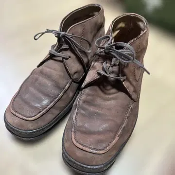 BALLY 브라운 가죽 하이컷 신발
