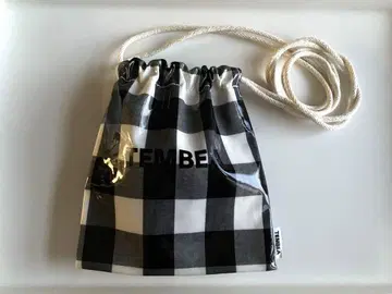 TEMBEA 복조리 미니백 체크 무늬 숄더백