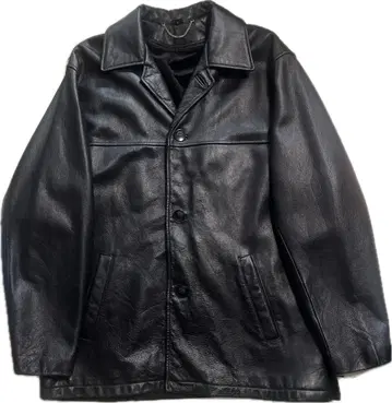 90s 빈티지 블랙 가죽 카 코트 EURO MOND