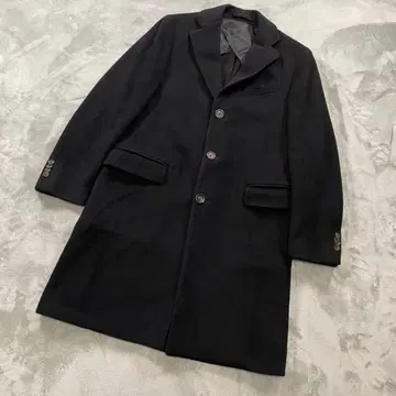 라르디니 체스터 코트 울 블랙 48