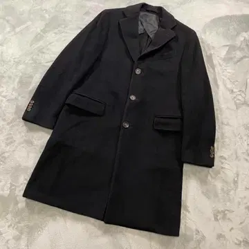 라르디니 체스터 코트 울 블랙 48