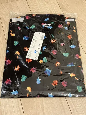 미사용 새상품 포켓몬 컬러즈 오픈 카라 셔츠(BLACK) 긴팔 셔츠