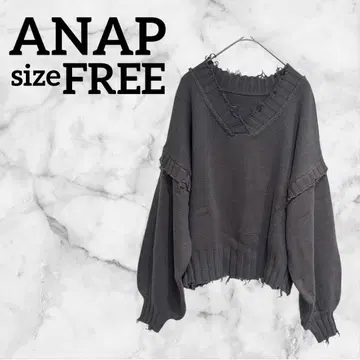 ANAP [ FREE ] 스웨터 긴팔 다크 그레이