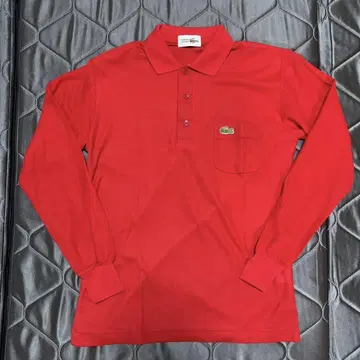LACOSTE 레드 피케 셔츠 긴팔 새상품, 미사용