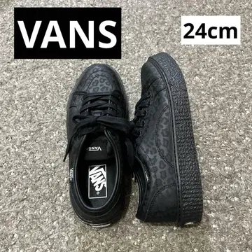 새상품급 VANS 블랙 레오파드 스니커즈 24cm