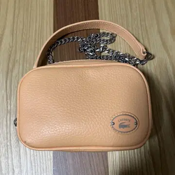 LACOSTE 오렌지 가죽 숄더백