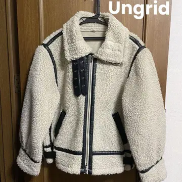 Ungrid 보아 무스탕 블루종 언그리드 아우터