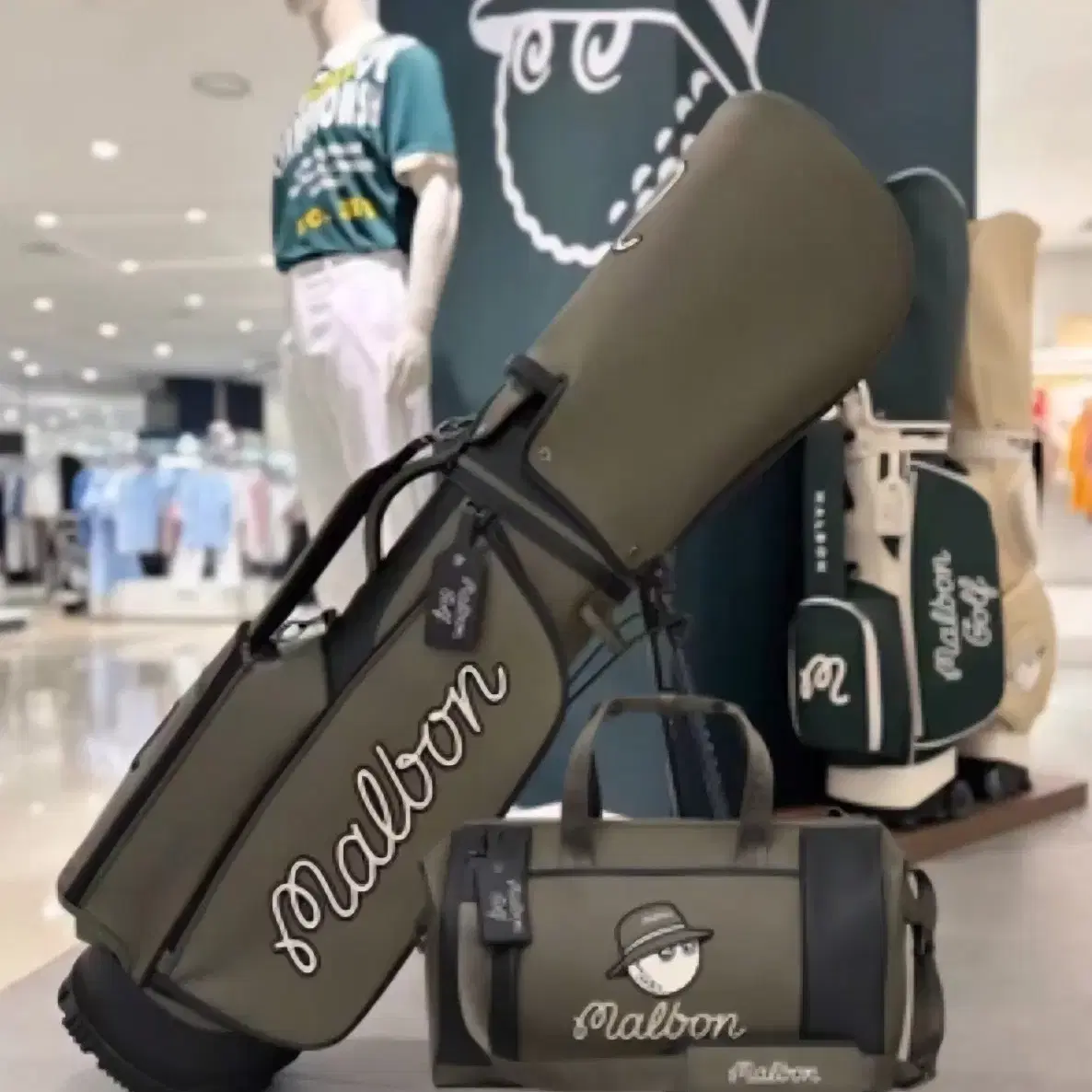 Malbon Golf Boston Bag Khaki New Product | Bunjang Global