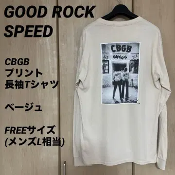 GOOD ROCK SPEED / CBGB 프린트 긴팔 T셔츠 롱티