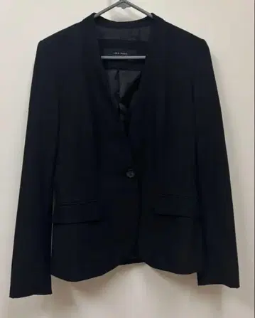 ZARA BASIC COLLECTION 블랙 노카라 자켓 36