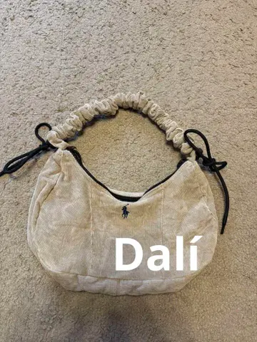 랄프 로렌 폴로 코듀로이 핸드백 베이지