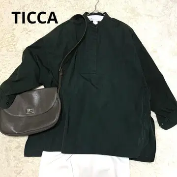 TICCA 비브 요크 셔츠 정가 29700엔 블라우스 그린