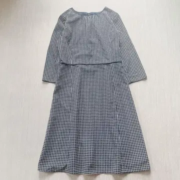 새상품급 [뉴요커] 원피스 도트 올 패턴 개더 플레어 11