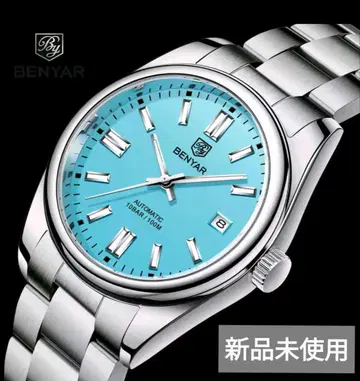 BENYAR 자동 와인딩 손목시계 터콰이즈 블루 미사용 새상품 풀세트