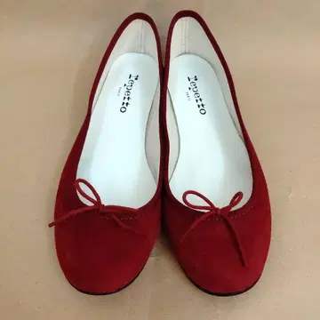 [ 새상품급 ] repetto 스웨이드 와인 레드 발레 슈즈