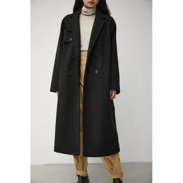 [새상품급] AZUL BY MOUSSY 스탠드 칼라 체스터 코트 블랙 S