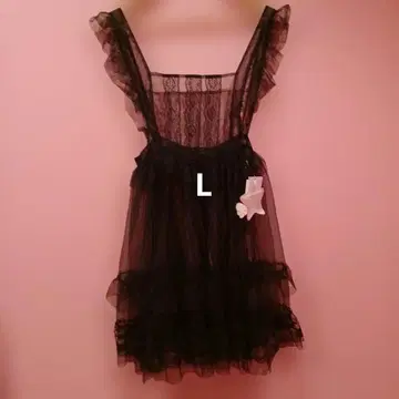 호시나 사쿠라코 튤 에이프런 시마무라 블랙 L 사이즈