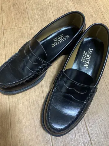 HARUTA 블랙 로퍼 24cm