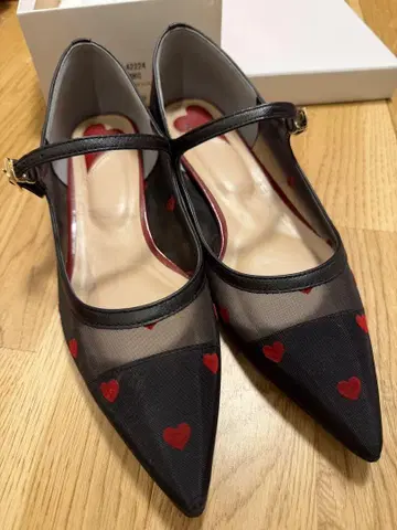 DIANA 하트 플로키 튤 펌프스 24cm
