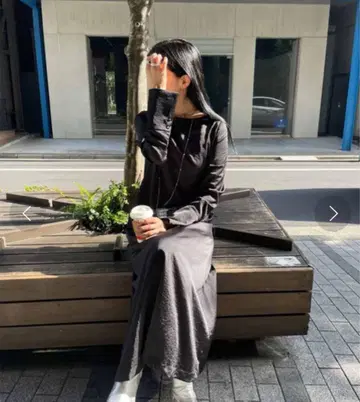 아메리빈티지 ACCESSORY BUTTON SATIN DRESS