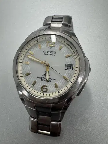 CITIZEN 에코드라이브 전파 시계 실버 아테사