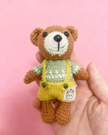 [한정 수량 판매] 손뜨개질 니트 곰 참 | 폭신폭신 힐링계 마스코트