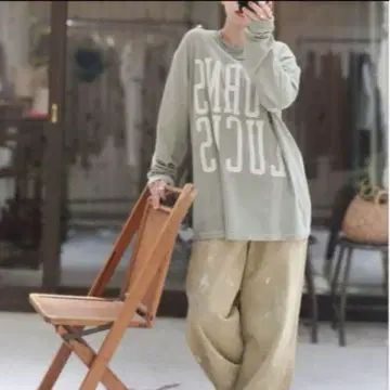JOURNAL STANDARD LUXE 프린트 롱T 카키 F