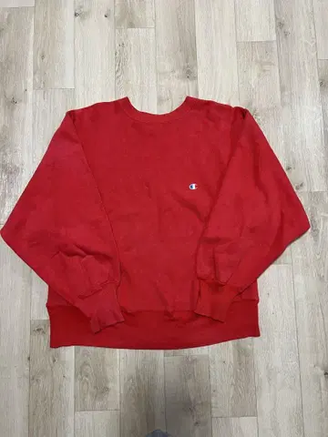 [ 90s USA 제조 자수 택 ] champion 리버스 위브 빨간색