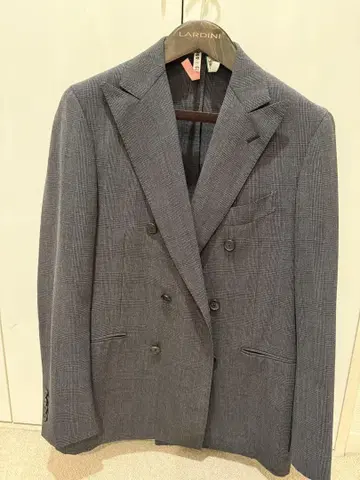 LARDINI 그레이 더블 브레스트 자켓
