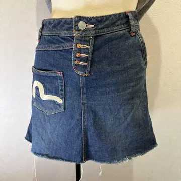 EVISU archive denim skirt Y2K 헤이세이 갸루