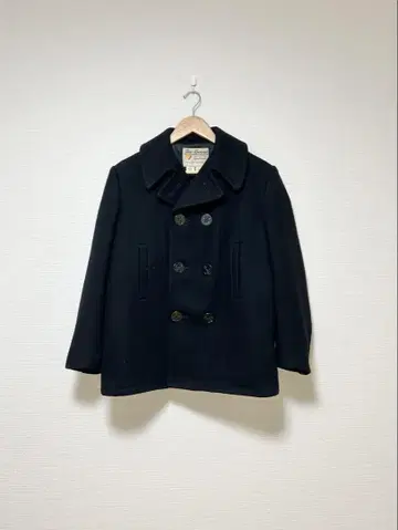 빈티지 60s usa제 Fox Knapp 멜톤 울 P코트