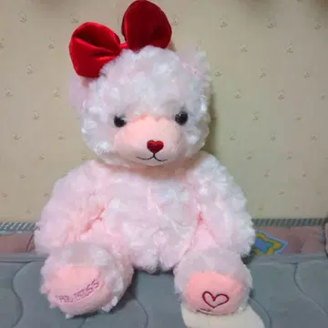 THE KISS LOVE&HAPPY 테디베어 봉제 인형 핑크 PINK