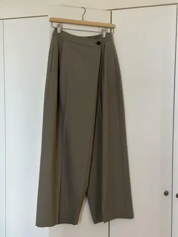 IIROT High count cross Pants 올리브 와이드 팬츠