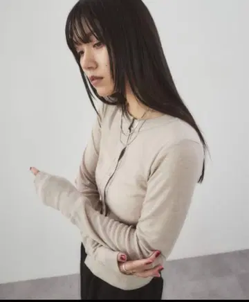 HANNE 가디건 시어 리브 가디건