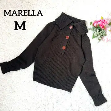 마렐라 긴팔 카라 니트 터틀넥 리브 도킹 M 5789