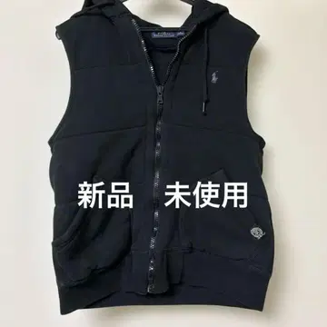 랄프 로렌 자수 로고 풀 집업 베스트 후드티